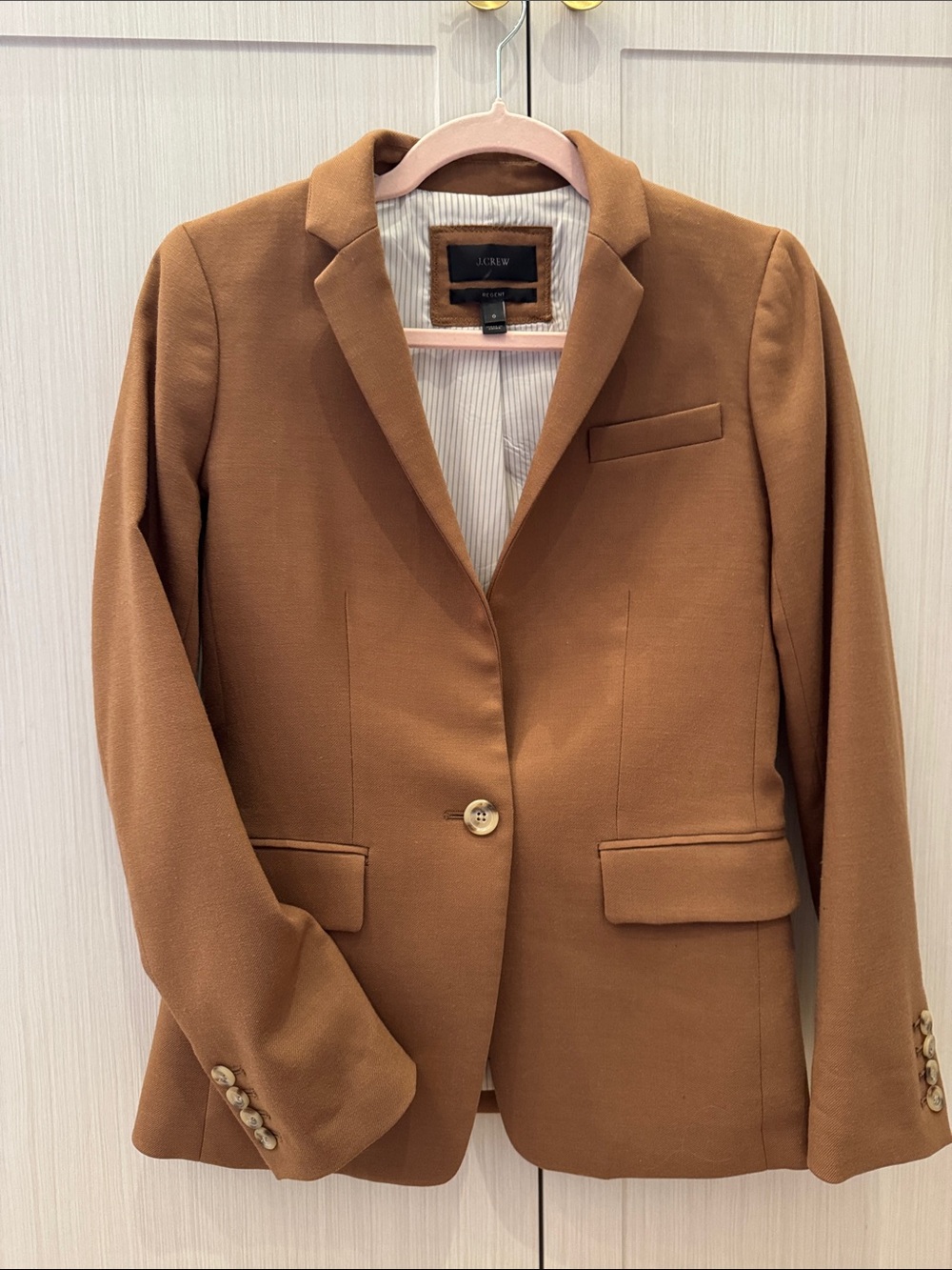 J. Crew Women's Tailored Blazer in Camel Brown
